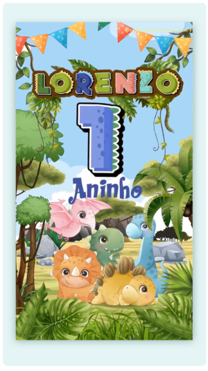 Convite Animado Dinossauros