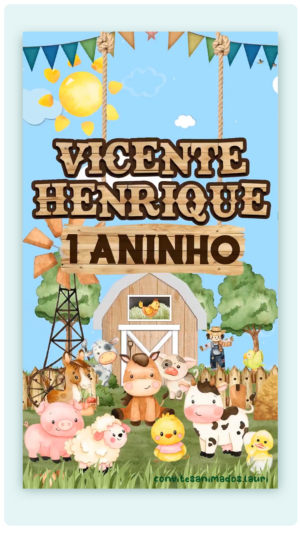 Convite Animado Fazendinha