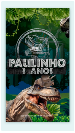 Convite Animado Parque dos Dinossauros, Jurassic Parque