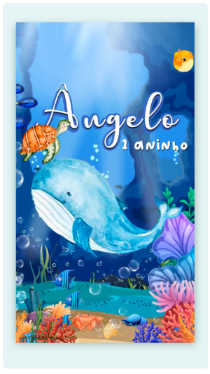 Convite Animado O Fundo do Mar
