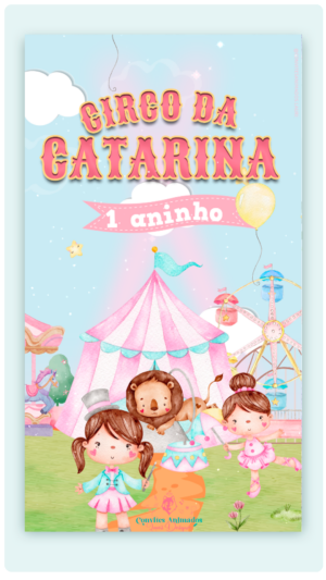 Convite Animado Circo Rosa 01
