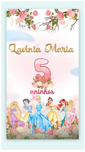 Convite Animado Jardim das Princesas
