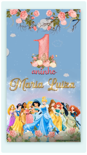 Convite Animado Princesas