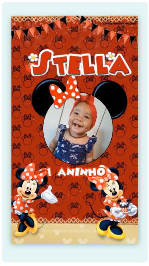Convite Animado Minnie Vermelha