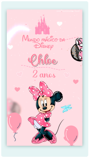 Convite Animado Minnie Rosa