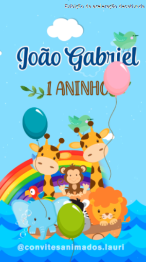 Convite Animado Arca de Noé 02