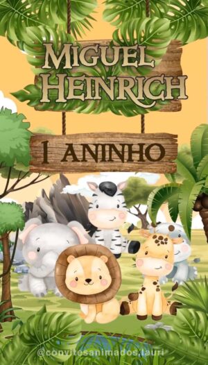 Convite Animado Safari