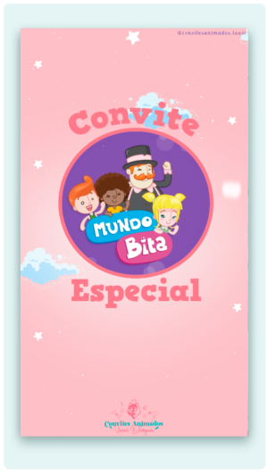 Convite Animado Mundo Bita Menina