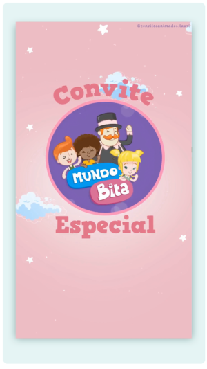 Convite Animado Mundo Bita Menina