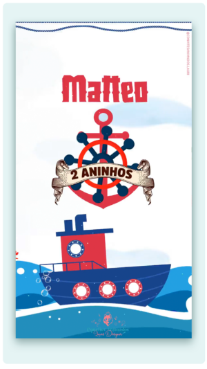 Convite Animado Marinheiro