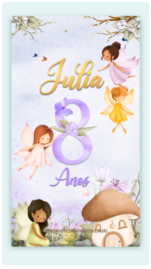 Convite Animado Jardim das Fadas