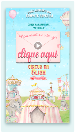 Convite Interativo e Animado Parque Rosa (com capa em PDF e com botões clicáveis)