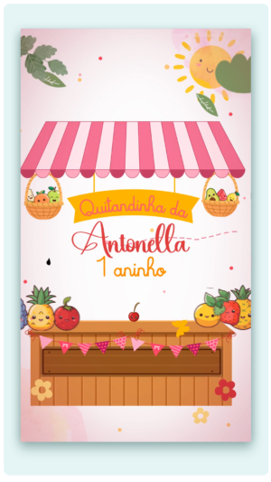 Convite Animado Frutinhas