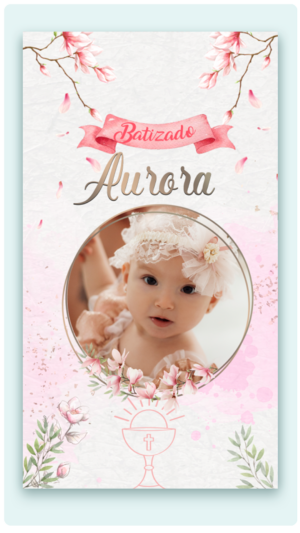Convite Animado Batizado Menina