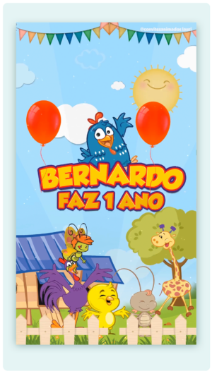 Convite Animado Galinha Pintadinha Cores Originais