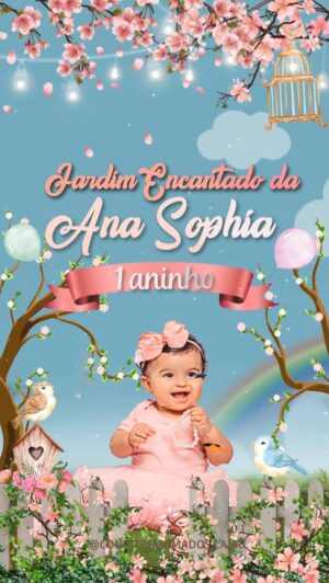 Convite Animado Jardim Encantado