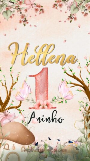 Convite Animado Jardim das Borboletas Modelo 01