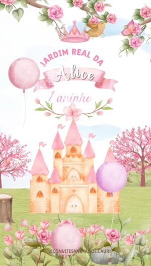 Convite Animado Jardim Real Modelo 02