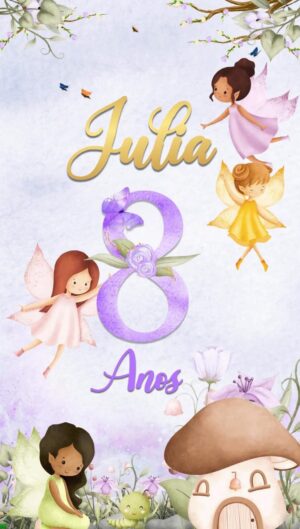 Convite Animado Jardim das Fadas