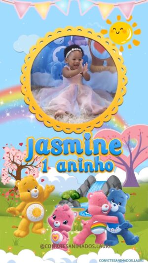 Convite Animado Festa dos Ursinhos Carinhosos