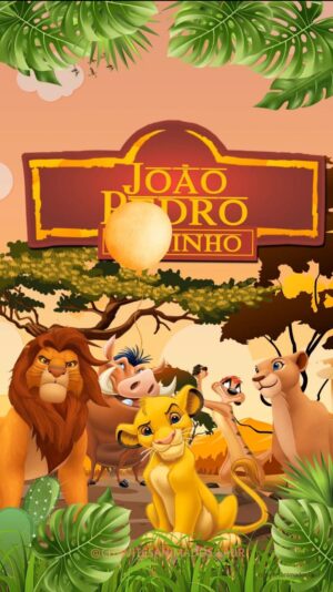 Convite Animado Rei Leão