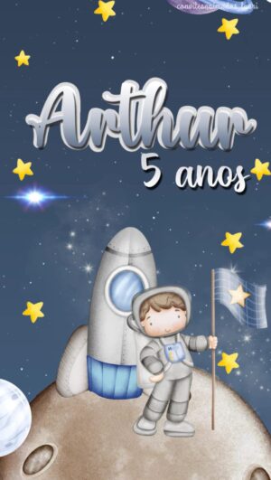 Convite Animado Astronauta