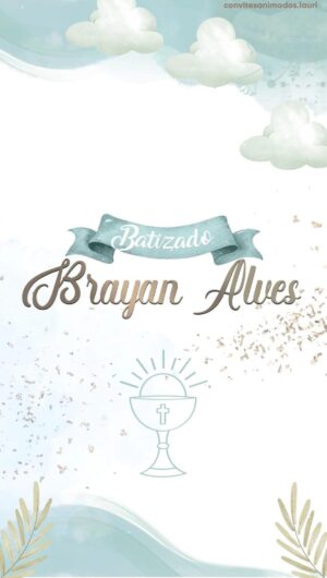 Convite Animado Batizado Menino