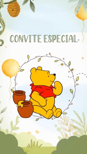 Convite Animado Ursinho Pooh