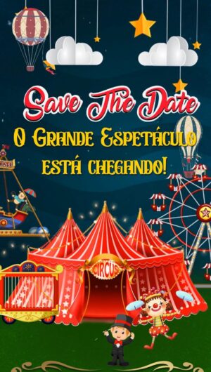 Save The Date Circo Vintage