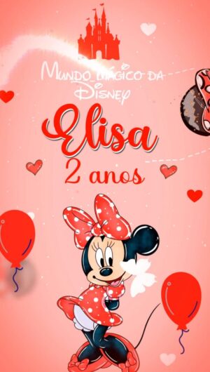 Convite Animado Minnie Vermelha