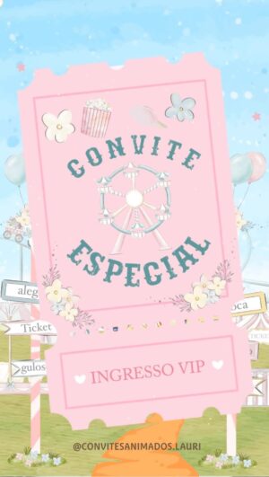 Convite Animado Parque Rosa