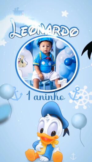 Convite Animado Pato Donald Baby