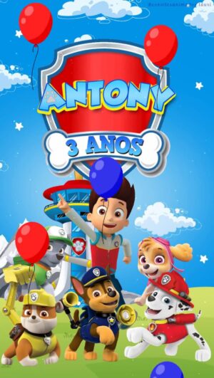 Convite Animado Patrulha Canina