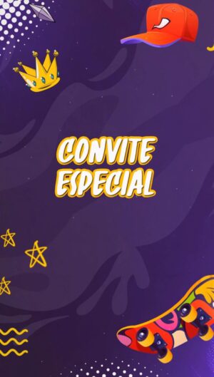 Convite Animado Menina Radical