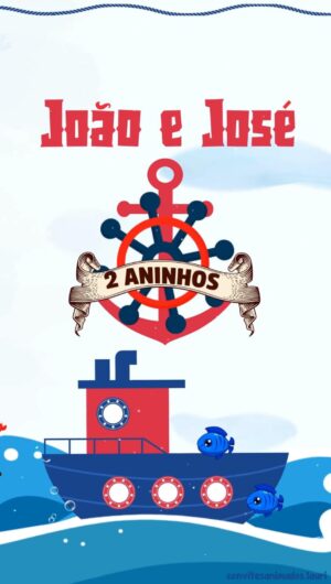 Convite Animado Marinheiro