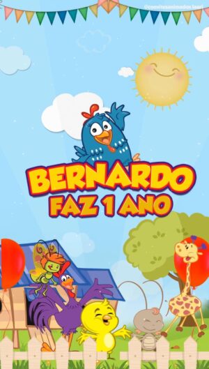 Convite Animado Galinha Pintadinha Cores Originais