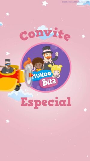 Convite Animado Mundo Bita Menina