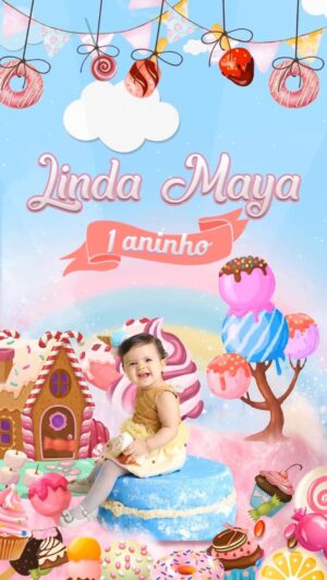 Convite Animado Candy, Doces