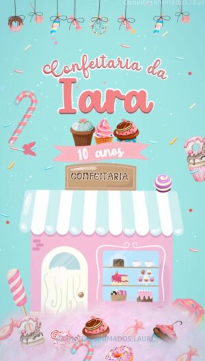 Convite Animado Confeitaria