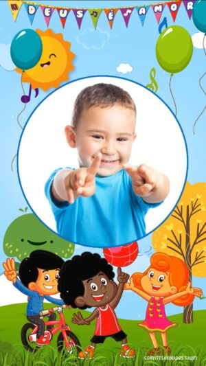 Convite Animado Três Palavrinhas