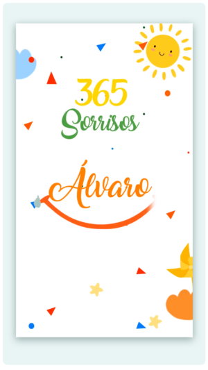 Convite Animado 365 dias de Sorrisos Laranja