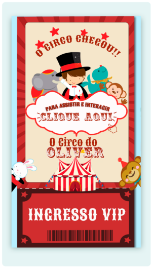 Convite Interativo e Animado Circo 2