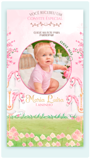 Convite Interativo e Animado Carrossel Encantado