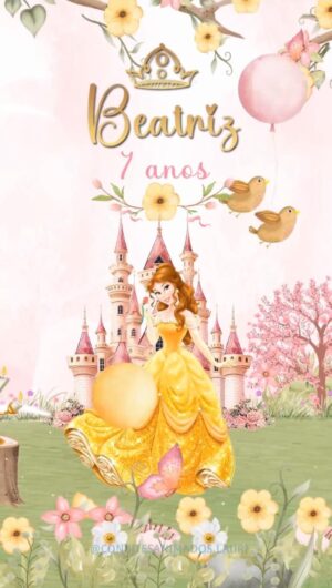 Convite Animado Bela e Fera