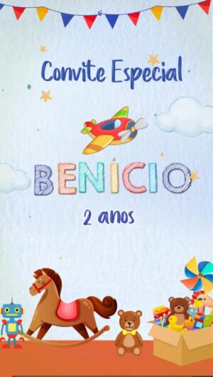 Convite Animado Brinquedos
