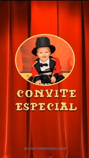 Convite Animado Circo do Mickey