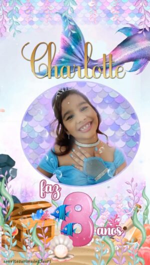 Convite Animado Sereias