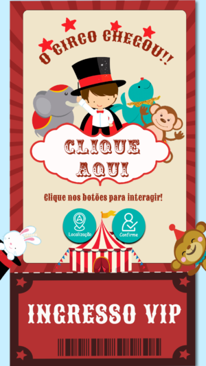 Convite Interativo e Animado Circo 2