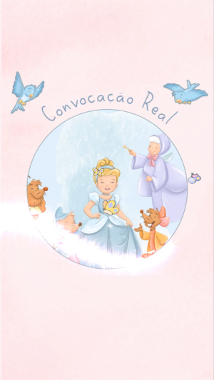 Convite Animado Princesa Cinderela cute