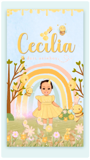 Convite Animado Jardim da Abelhas Abelhinhas